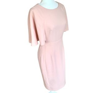 EUC Tahari Arthur S. Levine blush pink bat wing fully lined dress. Sz 4.